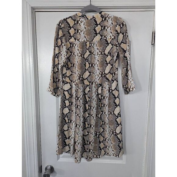 Maeve‎ by Anthropologie Juno Dress women's size XS snakeskin print fit & flare - Picture 7 of 7